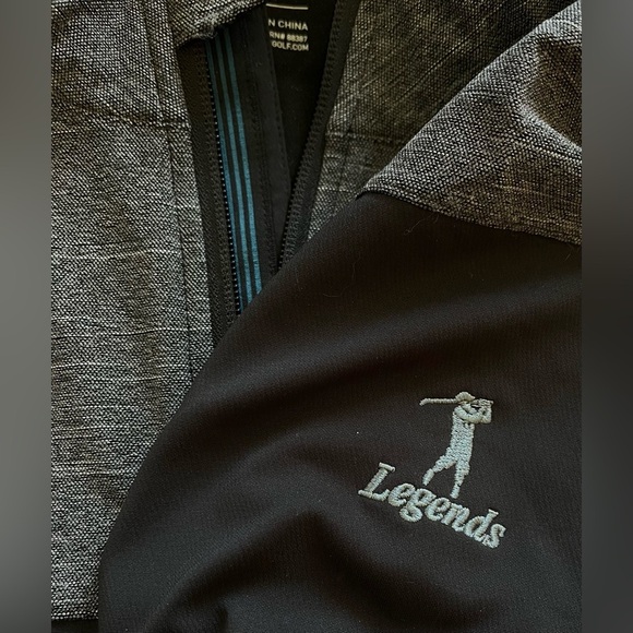 Adidas Golf Men’s Lightweight Full Zip Jacket Black/Gray w/Legends Logo; Size XL - Picture 3 of 10